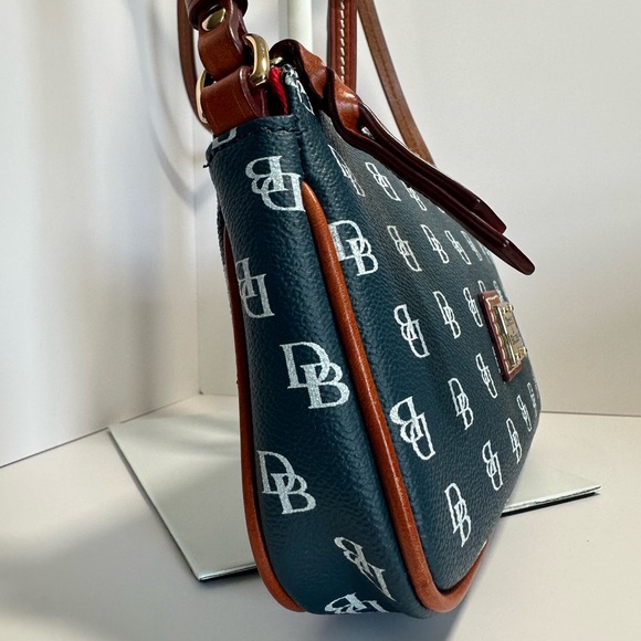 Dooney & Bourke Signature Coated Canvas Small Crossbody Bag, Blue, EUC - Picture 3 of 9